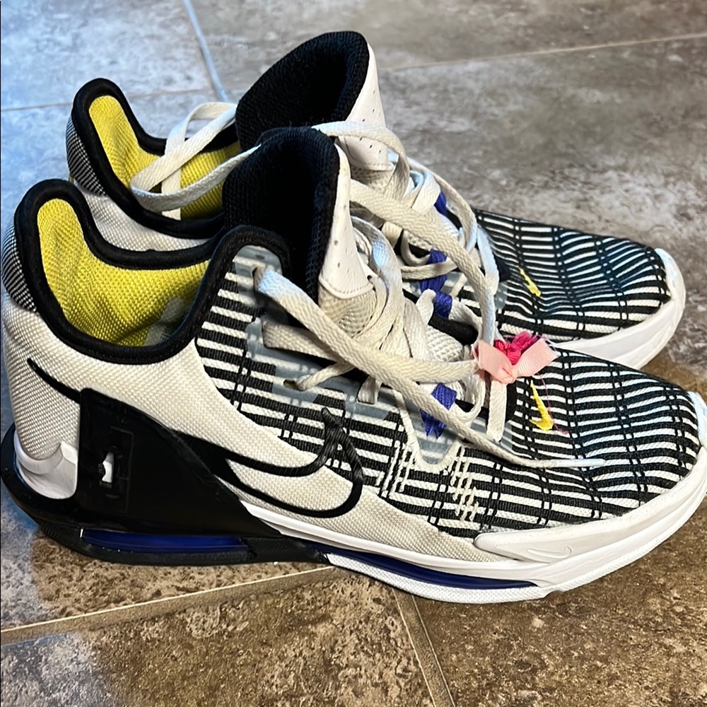 Nike Black and White Sneakers with Yellow Accents